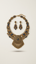 Antique Gold Statement Necklace Set