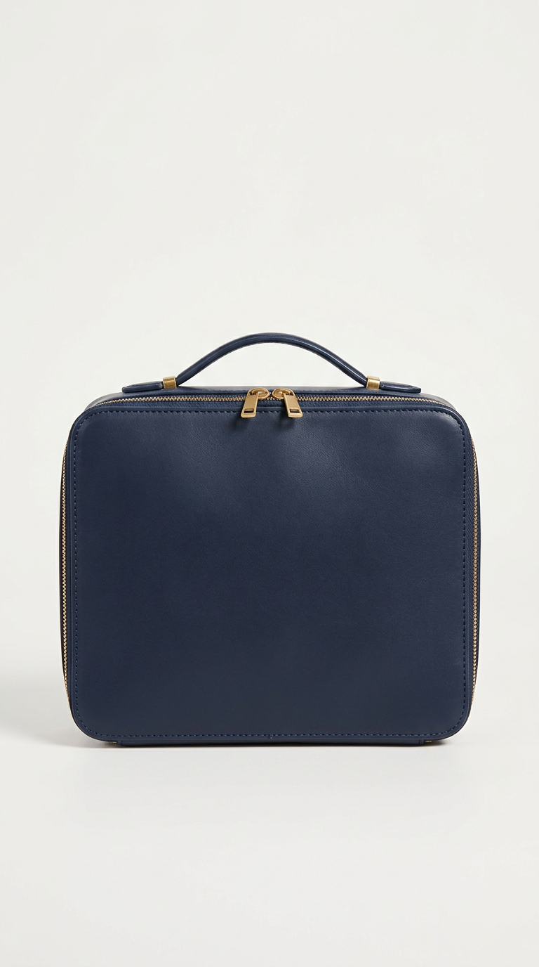Navy Leather Tech Organizer